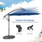 10 Feet Offset Umbrella with 8 Ribs Cantilever and Cross Base Tilt Adjustment
